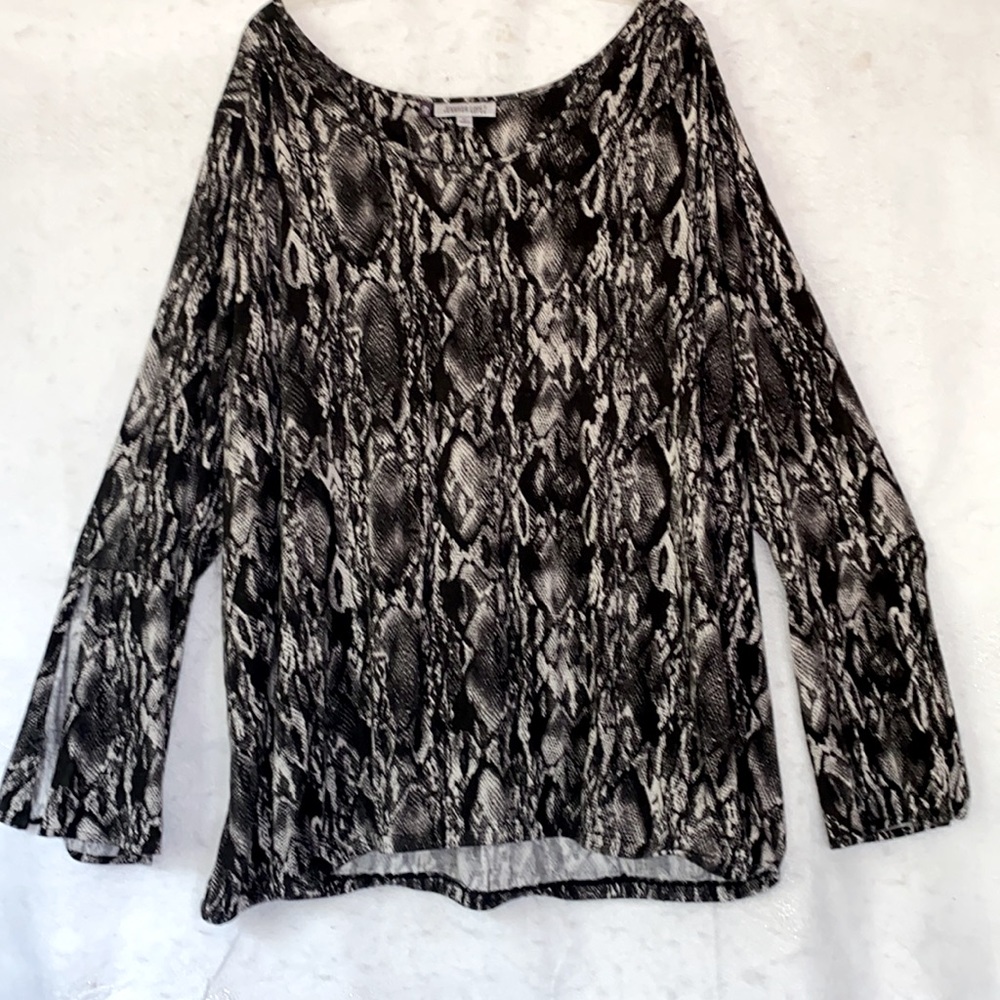 Jennifer Lopez Plus Size 3X Snakeskin Print Pullover Top